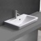 Drop In Sink in Ceramic, Modern, Rectangular